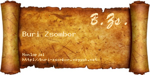 Buri Zsombor névjegykártya